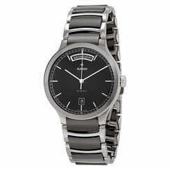 Rado Centrix Black Dial Stainless Steel Black Ceramic Mens Watch R30156152
