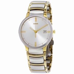 Rado Centrix Silver Dial Two-Tone Stainless Steel Mens Watch R30931103 7612819041544