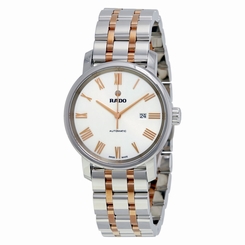 Rado White Dial Two Tone Stainless Steel Automatic Ladies Watch R14050123