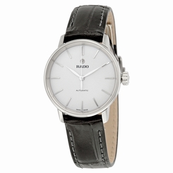 Rado Coupole Classic Automatic Silver Dial Black Leather Ladies Watch R22862015