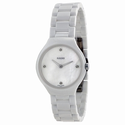 Rado Thinline Mother of Pearl Dial White Ceramic Watch R27958902