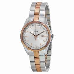 Rado Hyperchrome Silver Dial Two-tone Ceramos and Steel Ladies Watch R32976102