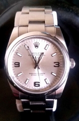 ROLEX Men's OSYTER PERPETUAL 34mm AIR-KING Stainless Steel WATCH 114200 + COA