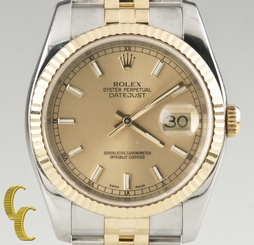 Rolex ? Men's 18k Yellow Gold & Stainless Steel Automatic DateJust Watch 116233