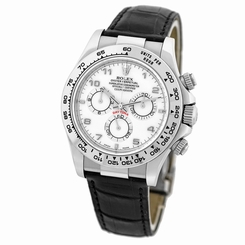 ROLEX 18K White Gold 40mm Daytona Cosmograph 116519 Wood Box Warranty MINTY