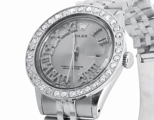 Mens Stainless Steel Rolex Datejust Jubilee 36 MM with Roman Number Watch 3.5 Ct