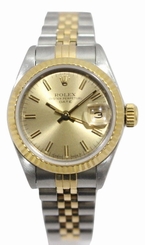 ROLEX OYSTER PERPETUAL DATE 18K Gold & Stainless Steel Ref. 69173 Women's 27543000069