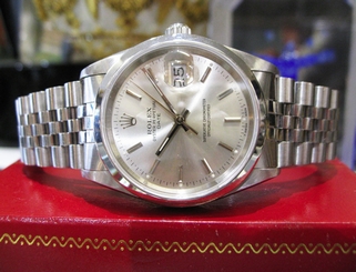 Mens ROLEX Oyster Perpetual Date 34mm Stainless Steel Watch