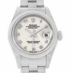 Rolex Date Ivory Jubilee Dial Ladies Stainless Steel Watch 79160