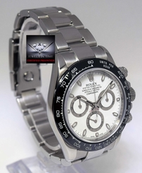 Rolex Daytona Chronograph Steel Black Ceramic Bezel Mens Watch & Box Z 116520