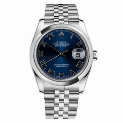  NEW 2016 Rolex Datejust Steel Blue Roman Dial Jubilee Mens Watch 116200 BLRJ