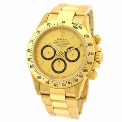 ROLEX 18K Yellow Gold Daytona Cosmograph 16528 Chronograph Box Warranty MINTY