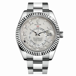 NEW Rolex Sky Dweller Ivory Dial GMT 18K White Gold Mens Watch 326939