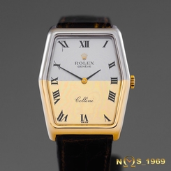 ROLEX   CELLINI   4107   18K GOLD 2-TONE  YELLOW & WHITE   BOX