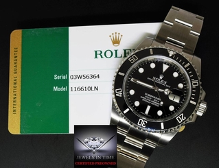 Rolex 116610 Submariner Steel & Ceramic Mens Watch Box/Papers 2015 116610LN 4562238260176