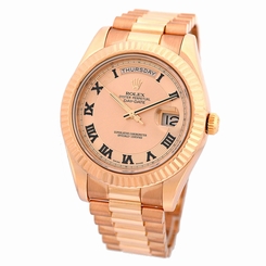 ROLEX 41mm 18K Rose Gold Day Date II President 218235 Box Warranty MINTY