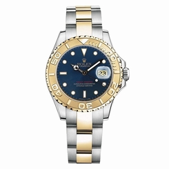 NEW Rolex YachtMaster Blue Dial Steel and Yellow Gold Ladies Watch 169623 B