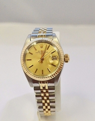 W003-LADIES ROLEX OYSTER PERPETUAL TWOTONE SS JUBILEE BRACELET WATCH