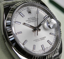 Rolex DATEJUST 116234 Mens Steel & White Gold Oyster 36MM Silver Index Dial