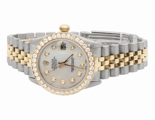 Rolex Datejust 2 Tone 78273 18k Gold 31MM Stainless Steel Jubilee Diamond Watch