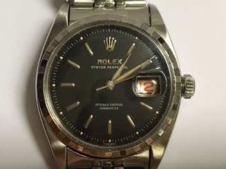 1955 Rolex 6305-2 Datejust bubbleback watch