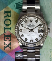 Rolex Datejust Stainless Steel MOP Diamond Dial/Bezel 31mm Ladies Watch 78240