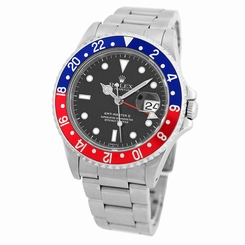 ROLEX Stainless Steel 40mm GMT II Pepsi 16710 Box Warranty Papers MINTY