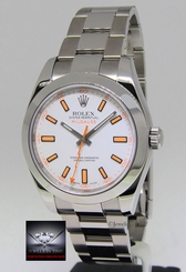 Rolex Milgauss Steel White Dial Automatic Mens Watch Box/Papers 116400  683498429104