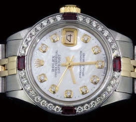 Rolex Lady Datejust Oyster Stainless Gold Diamond Dial Bezel Luxury Automatic