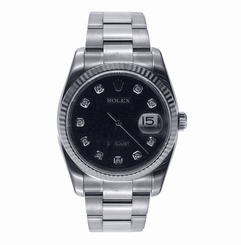 Rolex 36MM Date Just - Fluted Bezel - Oyster Band - Diamond Dial 845960035095