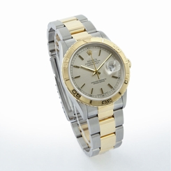 Rolex Datejust 36mm Men's Two-Tone Clean White Oyster 16263 Watch