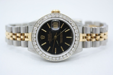 ROLEX DATEJUST 26MM 2 TONE 18K GOLD & STEEL DIAMOND ENCRUSTED WATCH  REF:69173 27543000069