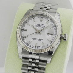 Rolex Datejust 36mm White Index Stick Jubilee 116234 Box and Papers! Ret: $7,950 845960035095