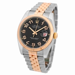 ROLEX Steel & 18K 36mm Rose Pink Gold Datejust 116231 Box Warranty Papers MINTY