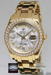 Rolex Masterpiece Day-Date 18k Gold Diamond Meteorite Watch Box/Papers 18948