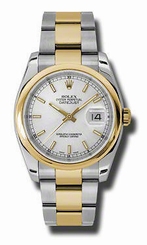 Rolex Datejust 36mm Steel & Yellow Gold Men's Watch 116203-SISO