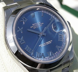 Rolex DATEJUST II 116300 Mens Steel Blue Roman Dial Domed Bezel Oyster 41MM 845960034548