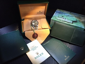ROLEX OYSTER DATE JUST 16233 18K GOLD 10 set DIAMOND DIAL Men's Watch Datejust