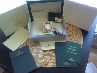 UNWORN Rolex DateJust White Roman Dial SS/18K Everose Gold 116231 MSRP $11200.00