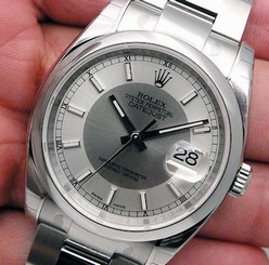 Rolex DATEJUST 116200 Mens Stainless Steel Silver & Steel BULLSEYE Dial 36MM