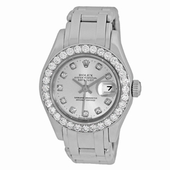 ROLEX 18K White Gold Pearlmaster Masterpiece Factory Diamond 80299 2000 Warranty