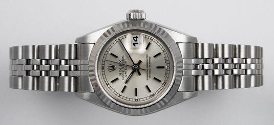 Ladies Rolex Oyster Perpetual DateJust 18K/SS - Metallic Silver Dial (1989)