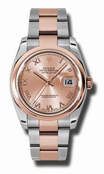 Rolex Datejust 36mm Steel & Everose Gold Men's Watch 116201-CHRO