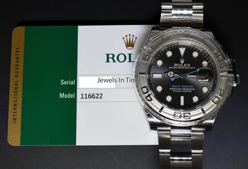 NEW Rolex Yacht-Master 40 Steel & Platinum Watch Rhodium Dial Box/Papers 116622 845960048552