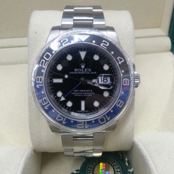 MINT Authentic ROLEX GMT Master II 116710BL Watch Stainless Steel Band 40mm