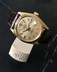 1973 18k Solid Gold Men's Vintage 1601 Rolex Datejust Watch