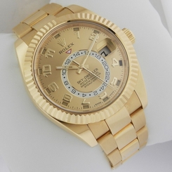  Rolex Sky Dweller 326938 Oyster Perpetual Yellow Gold Pre-Owned Retail: $46,150