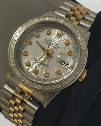 Rolex Datejust N.q.Diamond Dial & Diamond Bezel Swiss Automatic Two Tone Watch