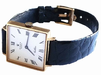 VINTAGE ROLEX CELLINI SQUARE 18K YELLOW GOLD MECHANICAL LADIES WATCH NOS