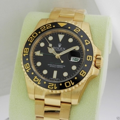 Rolex 116718 GMT Master II 18kt Yellow Gold Black Dial Brand New Ret: $33,250 845960012089